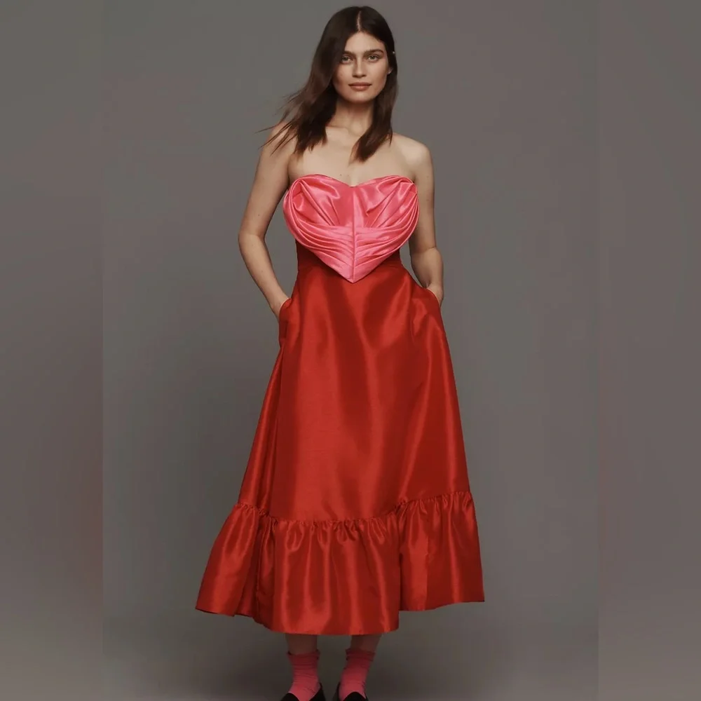 Hutch strapless heart maxi dress 2P - Picture 1 of 4